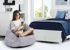 Delta Home Chairs Adult Lounge Chair - Fluffy Foam Filled Chair For Living Rooms & Dorms - Better Than A Bean Bag Chair