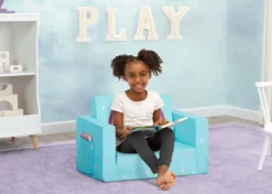 Delta Children Kids’ Chairs Unicorn Cozee Flip Out Chair - 2-in-1 Convertible Chair To Lounger For Kids