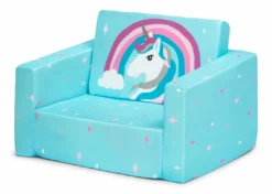 Delta Children Kids’ Chairs Unicorn Cozee Flip Out Chair - 2-in-1 Convertible Chair To Lounger For Kids 16 Delta Children Kids’ Chairs Unicorn Cozee Flip Out Chair - 2-in-1 Convertible Chair To Lounger For Kids