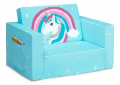 Delta Children Kids’ Chairs Unicorn Cozee Flip Out Chair - 2-in-1 Convertible Chair To Lounger For Kids 14 Delta Children Kids’ Chairs Unicorn Cozee Flip Out Chair - 2-in-1 Convertible Chair To Lounger For Kids