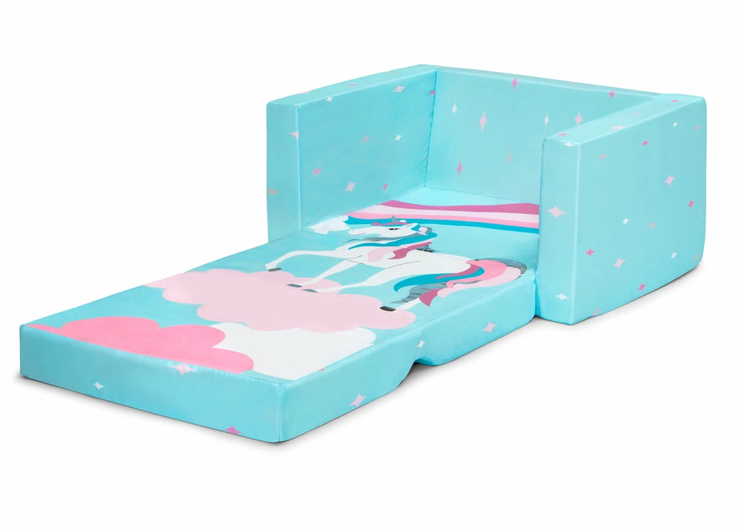 Delta Children Kids’ Chairs Unicorn Cozee Flip Out Chair - 2-in-1 Convertible Chair To Lounger For Kids 9 Delta Children Kids’ Chairs Unicorn Cozee Flip Out Chair - 2-in-1 Convertible Chair To Lounger For Kids