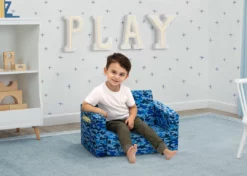 Delta Children Cozee Flip-Out Chair - 2-in-1 Convertible Chair To Lounger For Kids Kids’ Chairs