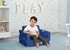 Delta Children Spaceship Cozee Flip Out Chair - 2-in-1 Convertible Chair To Lounger For Kids Kids’ Chairs