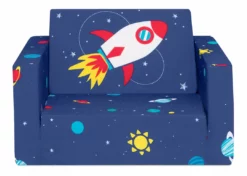 Delta Children Spaceship Cozee Flip Out Chair - 2-in-1 Convertible Chair To Lounger For Kids Kids’ Chairs