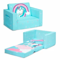 Delta Children Kids’ Chairs Unicorn Cozee Flip Out Chair - 2-in-1 Convertible Chair To Lounger For Kids 13 Delta Children Kids’ Chairs Unicorn Cozee Flip Out Chair - 2-in-1 Convertible Chair To Lounger For Kids