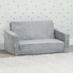 Kids’ Chairs Serta Perfect Sleeper Extra Wide Convertible Sofa To Lounger - Comfy 2-in-1 Flip Open Couch/Sleeper For Kids