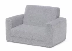 Delta Children Cozee Flip-Out Sherpa 2-in-1 Convertible Chair To Lounger For Kids