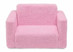 Delta Children Cozee Flip-Out Sherpa 2-in-1 Convertible Chair To Lounger For Kids