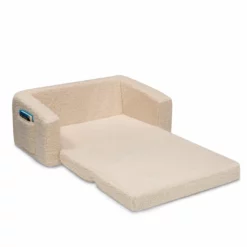 Delta Children Cozee Flip-Out Sherpa 2-in-1 Convertible Sofa To Lounger For Kids