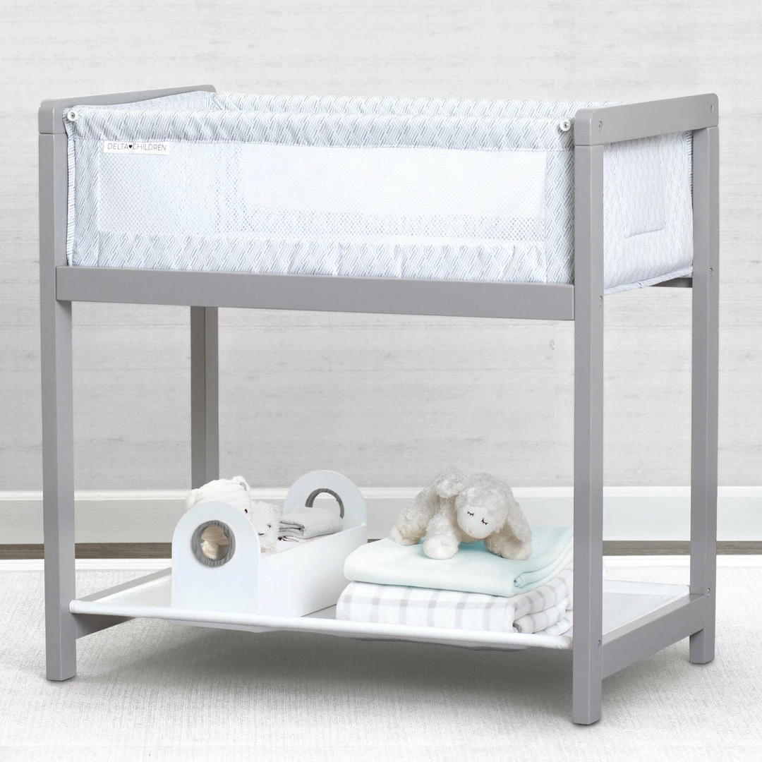 Delta Children Classic Wood Bedside Bassinet Sleeper - Portable Crib With High-End Wood Frame Bassinets 3 Delta Children Classic Wood Bedside Bassinet Sleeper - Portable Crib With High-End Wood Frame Bassinets