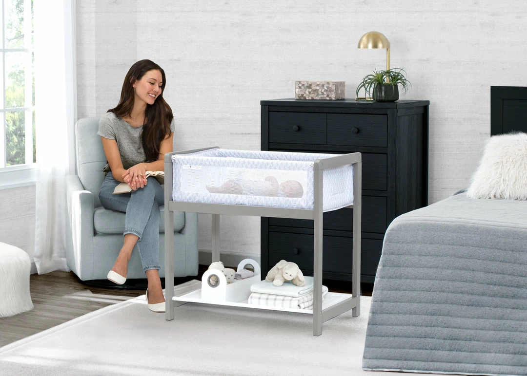 Delta Children Classic Wood Bedside Bassinet Sleeper - Portable Crib With High-End Wood Frame Bassinets 4 Delta Children Classic Wood Bedside Bassinet Sleeper - Portable Crib With High-End Wood Frame Bassinets