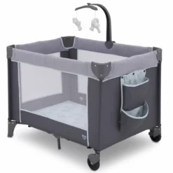 Delta Children LX Deluxe Portable Baby Play Yard With Removable Bassinet And Changing Table Play Yards