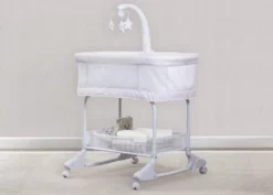 Delta Children Bassinets SleepCool Rocking Bassinet With Airflow Mesh