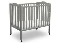 Delta Children Baby Cribs Folding Portable Mini Baby Crib With 1.5-inch Mattress