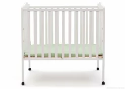Delta Children Baby Cribs Folding Portable Mini Baby Crib With 1.5-inch Mattress