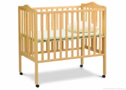 Delta Children Baby Cribs Folding Portable Mini Baby Crib With 1.5-inch Mattress