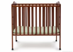 Delta Children Baby Cribs Folding Portable Mini Baby Crib With 1.5-inch Mattress