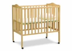 Delta Children Folding Portable Mini Baby Crib With 1.5-inch Mattress Baby Cribs