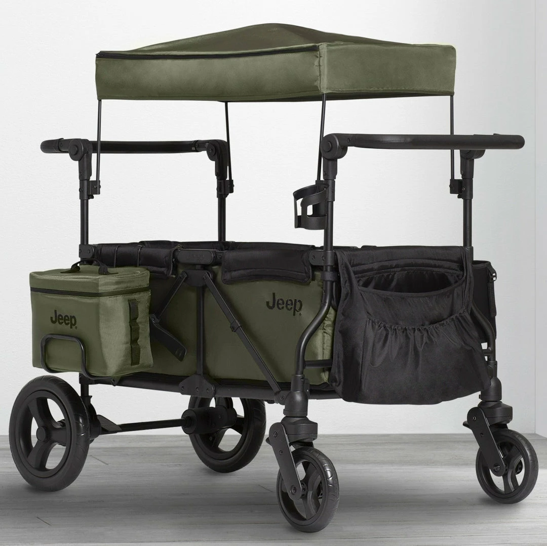Jeep Deluxe Wrangler Wagon Stroller With Cooler Bag And Parent Organizer What's New 3 Jeep Deluxe Wrangler Wagon Stroller With Cooler Bag And Parent Organizer What's New