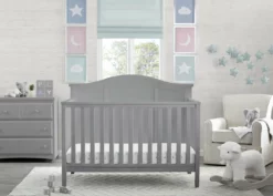 Delta Children Baby Cribs Madrid 4-in-1 Convertible Crib