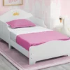 Delta Children Princess Crown Wood Toddler Bed, White/Pink Toddler Beds