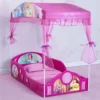 Disney Princess Plastic Sleep And Play Toddler Bed With Canopy By Delta Children