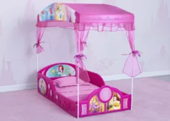 Disney Princess Plastic Sleep And Play Toddler Bed With Canopy By Delta Children