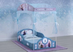 Toddler Beds Disney Frozen II Plastic Sleep And Play Toddler Bed With Canopy By Delta Children