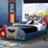 Delta Children DC Comics Justice League Upholstered Twin Bed Twin Beds & Headboards