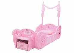 Delta Children Twin Beds & Headboards Princess Carriage Convertible Toddler-to-Twin Bed