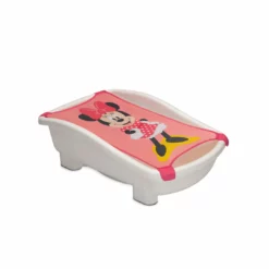 Delta Children Disney Minnie Mouse My First Bubble Bath – 3-in-1 Newborn To Toddler Bathtub With Sling And Bubble Blower