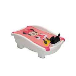 Delta Children Disney Minnie Mouse My First Bubble Bath – 3-in-1 Newborn To Toddler Bathtub With Sling And Bubble Blower