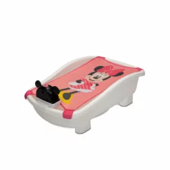 Delta Children Disney Minnie Mouse My First Bubble Bath – 3-in-1 Newborn To Toddler Bathtub With Sling And Bubble Blower