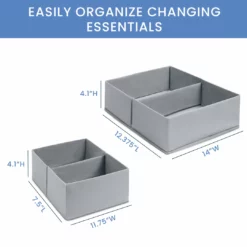 Delta Children Changing Pads & Covers 7-Piece Essential Changing Table Set - Newborn Baby Gift Set For Boys And Girls – Set Includes Changing Pad, Plush Changing Pad Cover, 3 Changing Pad Liners And 2 Storage Bins