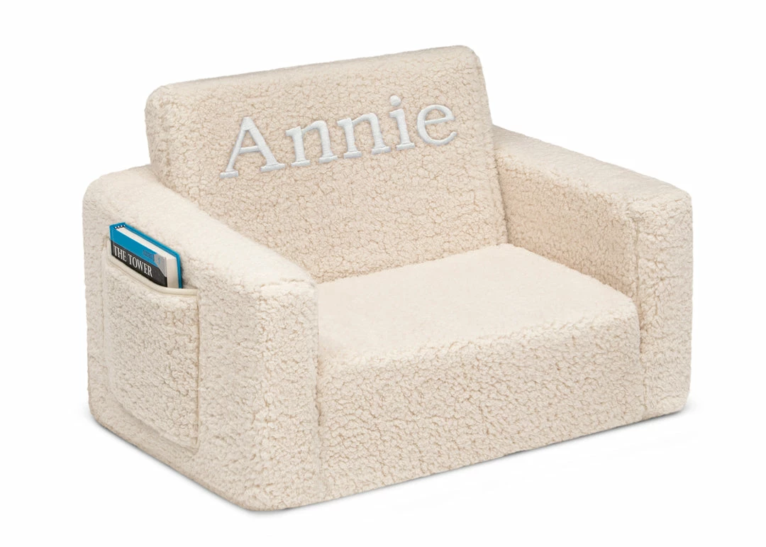 Delta Children Personalized Cozee Flip-Out Sherpa 2-in-1 Convertible Chair To Lounger For Kids What's New 11 Delta Children Personalized Cozee Flip-Out Sherpa 2-in-1 Convertible Chair To Lounger For Kids What's New