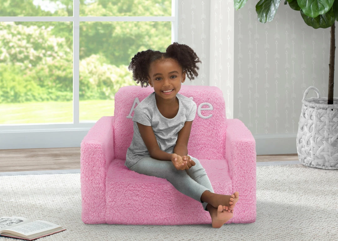 Delta Children Personalized Cozee Flip-Out Sherpa 2-in-1 Convertible Chair To Lounger For Kids What's New 9 Delta Children Personalized Cozee Flip-Out Sherpa 2-in-1 Convertible Chair To Lounger For Kids What's New