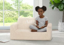 Delta Children What's New Personalized Cozee Flip-Out Sherpa 2-in-1 Convertible Sofa To Lounger For Kids 27 Delta Children What's New Personalized Cozee Flip-Out Sherpa 2-in-1 Convertible Sofa To Lounger For Kids