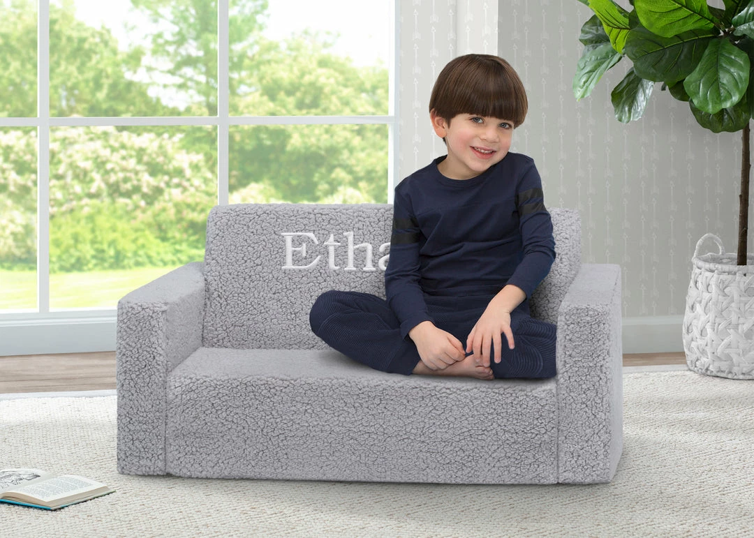Delta Children What's New Personalized Cozee Flip-Out Sherpa 2-in-1 Convertible Sofa To Lounger For Kids 12 Delta Children What's New Personalized Cozee Flip-Out Sherpa 2-in-1 Convertible Sofa To Lounger For Kids