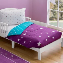 Delta Children Girls 4-Piece Toddler Bedding Set Sheets & Mattress Covers