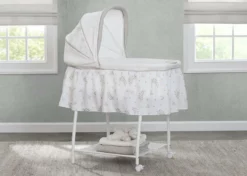 Little Folks By Delta Children Silent Auto Gliding Bassinet Bassinets