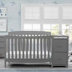 Delta Children Baby Cribs Mason Convertible 6-in-1 Crib And Changer