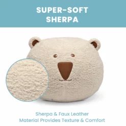 Delta Children Bear Plush Foam Pouf Ottoman