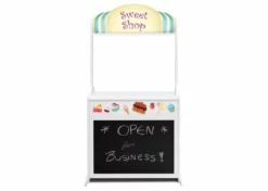 Delta Children What's New Reversible 4-in-1 Pretend Play Center With Chalkboard & Storage