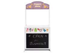 Delta Children What's New Reversible 4-in-1 Pretend Play Center With Chalkboard & Storage