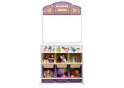 Delta Children What's New Reversible 4-in-1 Pretend Play Center With Chalkboard & Storage