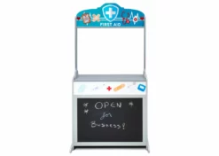 Delta Children Reversible 4-in-1 Pretend Play Center With Chalkboard & Storage What's New
