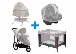 Delta Children 2-Pack Of Universal Mosquito Nets For Strollers, Joggers, Play Yards, Pack ‘n Plays, Infant Cars Seats, Infant Strollers & Bassinets