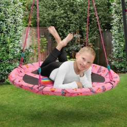 Delta Children Outdoor JoJo Siwa 40-Inch Saucer Swing For Kids