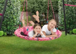 Delta Children Outdoor JoJo Siwa 40-Inch Saucer Swing For Kids