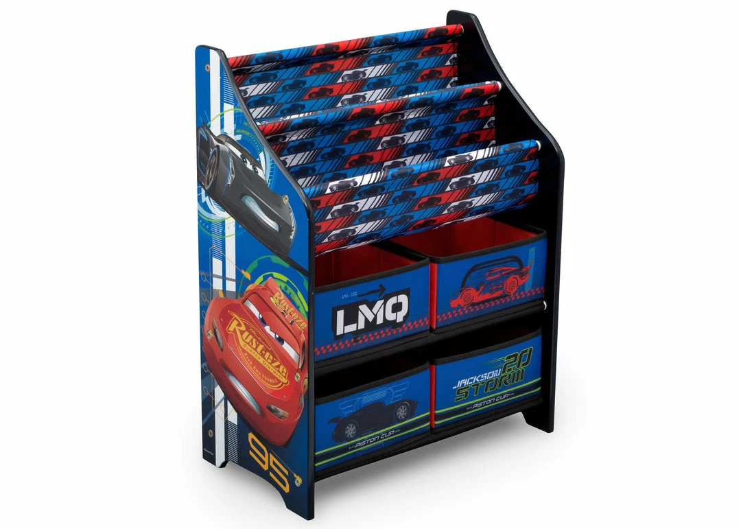 Delta Children/ Disney/Pixar Storage Cars Book And Toy Organizer 3 Delta Children/ Disney/Pixar Storage Cars Book And Toy Organizer